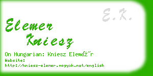 elemer kniesz business card